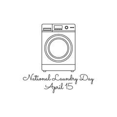 single line art of national laundry day good for national laundry day celebrate. line art. illustration.