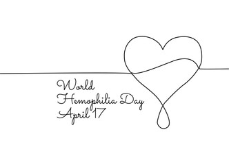 single line art of world hemophilia day good for world hemophilia day celebrate. line art. illustration.