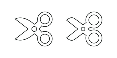 Set of Scissors icon vector. Cut. Cutting Scissors. 