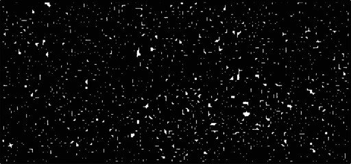 
Grainy abstract texture on a black background. Snow texture. Design element.
Falling snowflakes on night sky background,Bokeh of white snow on a black background.	