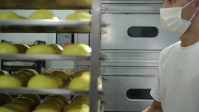 Baker working in Commercial bakery