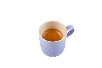 an espresso with a white background