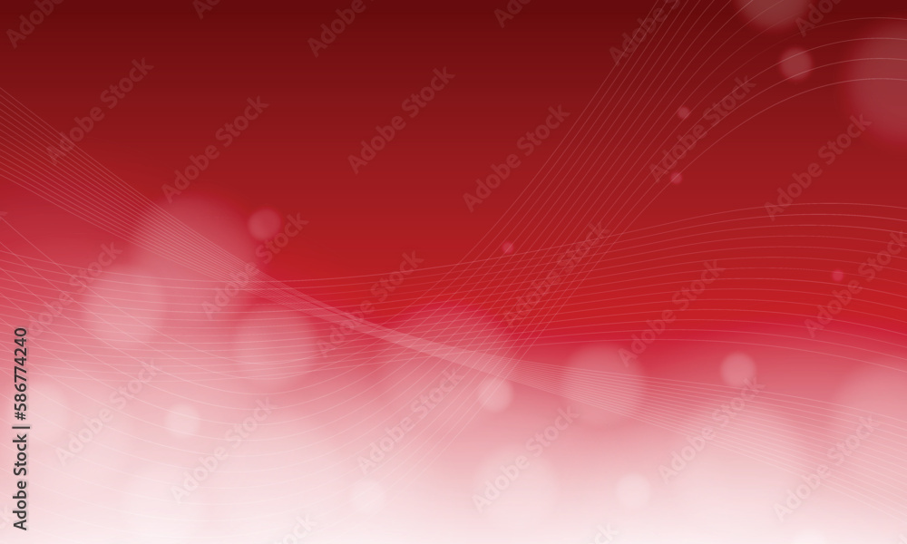 Poster red abstract background with line wave style design