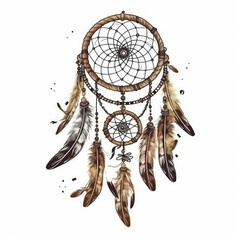 A dreamcatcher with a boho western vibe - made with generative ai