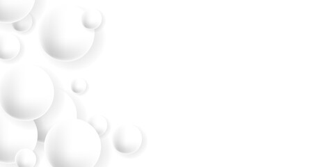 Modern abstract white background with circles. White bubble. Vector EPS 10