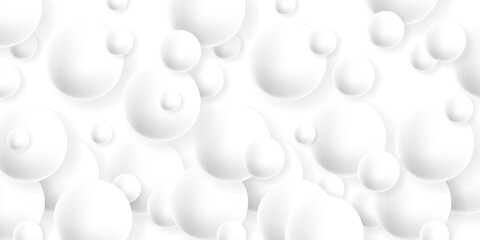 Modern abstract white background with circles. White bubble. Vector EPS 10