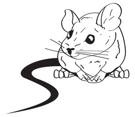 mouse animal monochrome style
