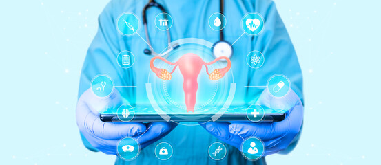 Female reproductive health concept. endometriosis, PCOS, gynecologic cancer, cervical cancer,...