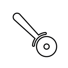 Pizza cutter icon vector on trendy design
