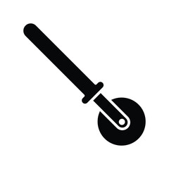 Pizza cutter icon vector on trendy design