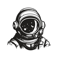 astronaut, vector concept digital art, hand drawn illustration