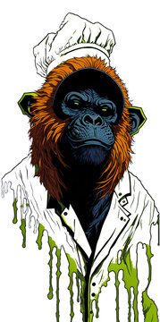 An Artistic Twist: Ape Chef Takes the Culinary World by Storm in Modern Art