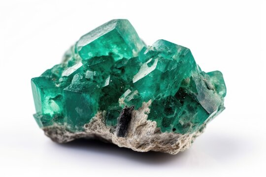 Uncut Emerald gemstone - April birthstone. Created with Generative AI technology