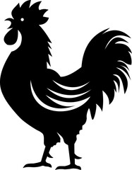 Chicken silhouettes isolated