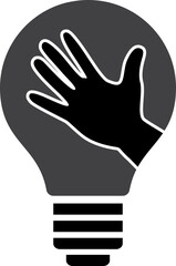 Hands in Bulb Icon