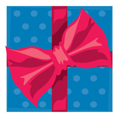 blue gift box present