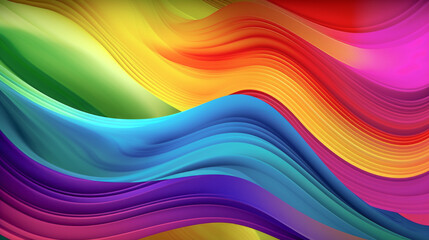 abstract rainbow wavy gradient background, generative ai