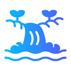 waterfall gradient icon