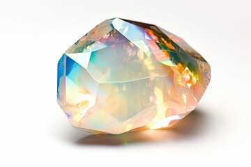 Cut or faceted Opal - October birthstone. Created with Generative AI technology - obrazy, fototapety, plakaty
