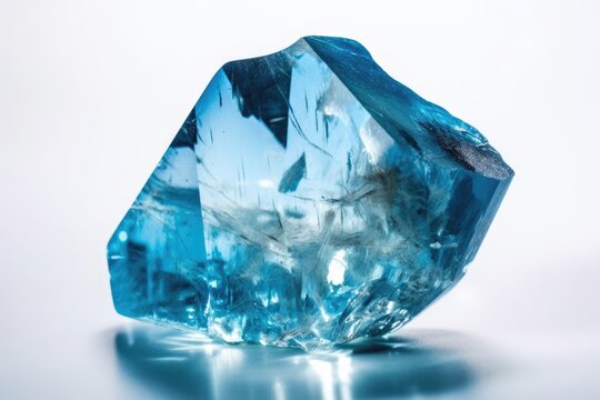 Uncut Blue Topaz - modern December birthstone. Created with Generative AI technology