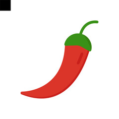chili icon flat style vector