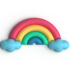 Rainbow and Clouds 3D