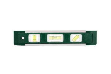 Water Level Gauge Ruler (Spirit Level) isolated on white background. Spirit Level is a device used for measuring the level of inclination horizontally (horizontal) and vertically (vertical).