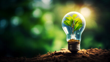 Harmony and Innovation: A Sustainable Future in a Lightbulb with Organic Plant Growth