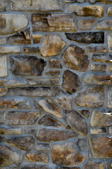 Large stone and mortar rock column