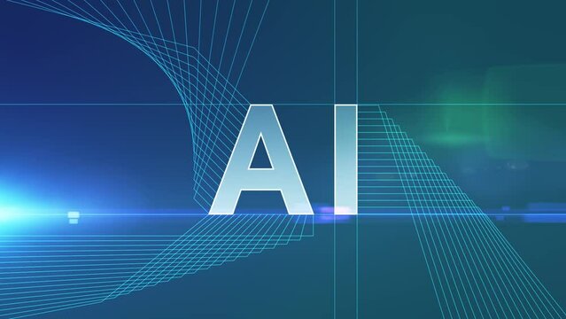 AI title on digital dark blue background