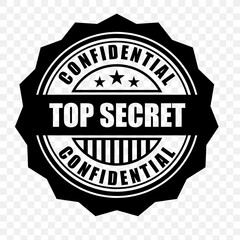 Top Secret, confidential, stamp vector