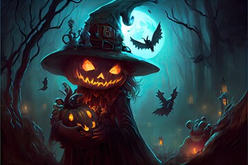Halloween day eyes of Jack O' Lanterns trick or treating Samhain All Hallows' Eve All Saints' Eve All hallowe'en spooky Horror Ghost Demon background October 31
