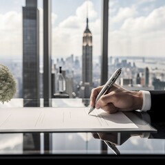 professional signing papers