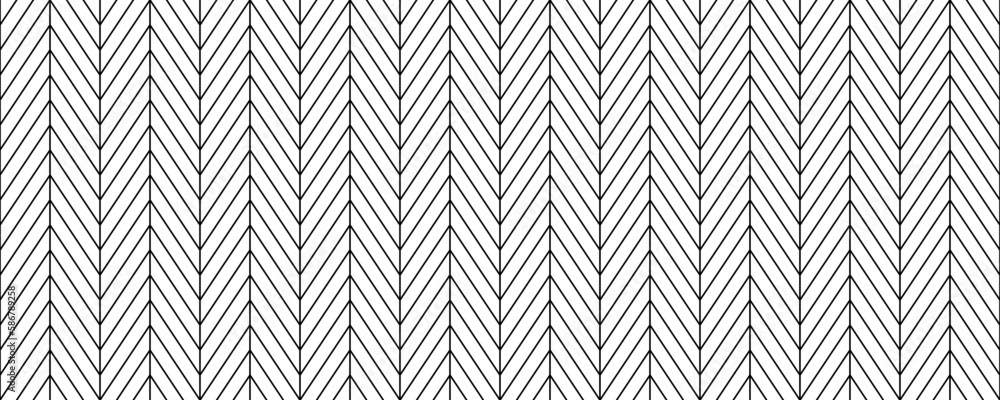Poster herringbone seamless pattern. black and white chevron background. repeating zigzag wallpaper with di