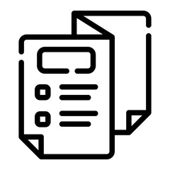 Fototapeta premium brochure line icon