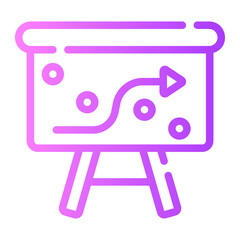 strategic plan gradient icon