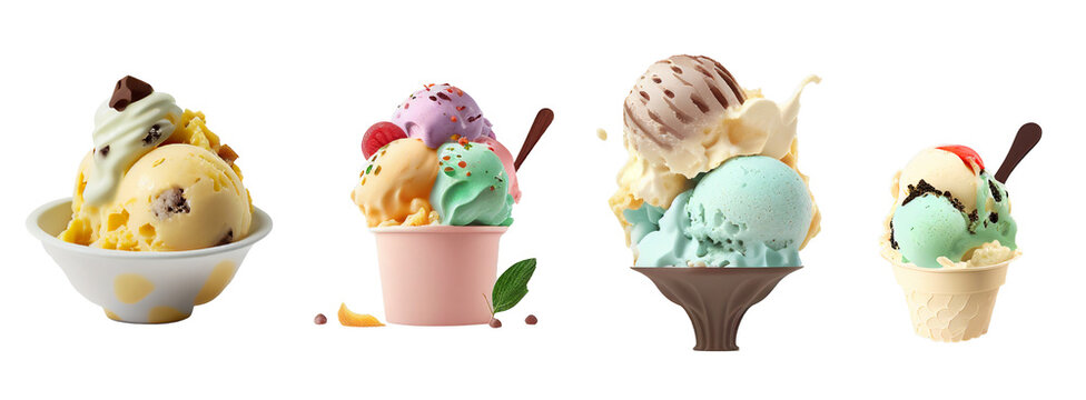 Ais Kacang ice cream isolated on blank background PNG