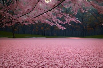 Sakura blossom landscape generated by AI