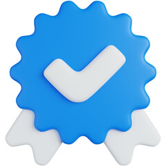 Checkmark Badge 3D Icon