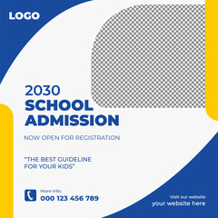 school admission social media post and instagram post template
