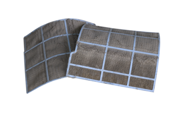 dirty air filter transparent