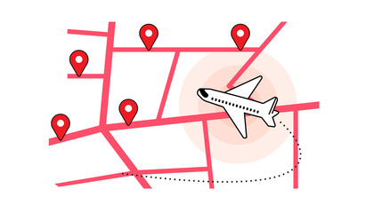 Travel to World. Road trip. Tourism. Landmarks on the globe. Concept website template. Vector illustration. Modern flat design.