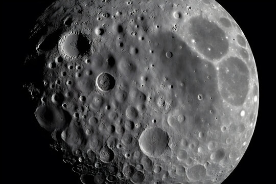 Close-up photo of the moon - AI Technology
