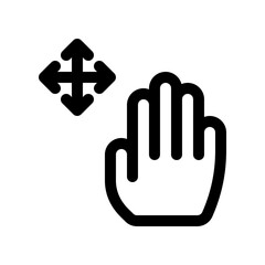Editable hand move vector icon. Part of a big icon set family. Perfect for web and app interfaces, presentations, infographics, etc