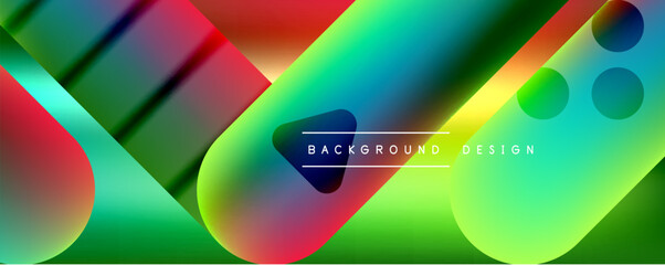 Round shapes and lines with fluid gradients abstract background. Vector illustration for wallpaper, banner, background, leaflet, catalog, cover, flyer