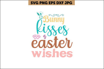 Fototapeta na wymiar bunny kisses Easter wishes