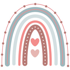 Rainbow Boho Shape  illustration for decoration Web Design, Poster, Brochure, Printing, Advertisement, etc.