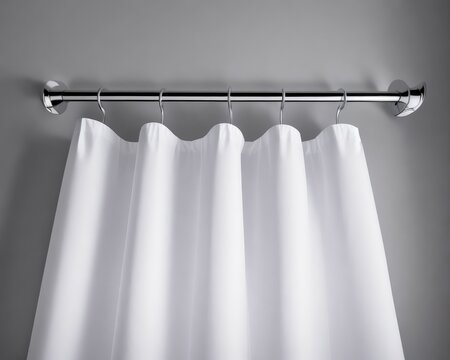 Creating A Custom Look In Your Bathroom With An Adjustable Tension Curved Shower Curtain Rod Generative Ai