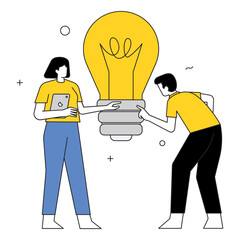 Idea Start Up 2D Color Illustrations