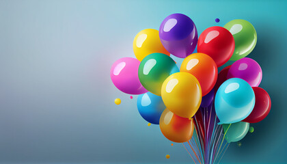 colorful balloons background banner design